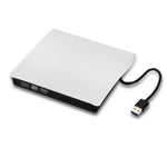 Slim esterno USB 3.0 DVD RW CD Writer Drive Burner Reader Player per PC portatile, Brushed Texture DVD(W)