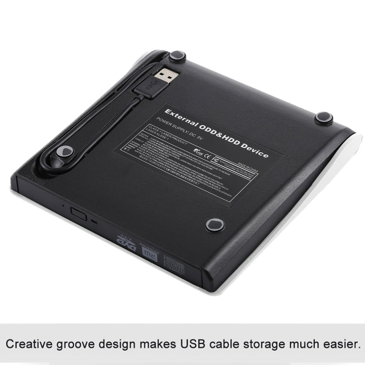 Slim esterno USB 3.0 DVD RW CD Writer Drive Burner Reader Player per PC portatile, Brushed Texture DVD(W)