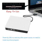 Slim esterno USB 3.0 DVD RW CD Writer Drive Burner Reader Player per PC portatile, Brushed Texture DVD(W)