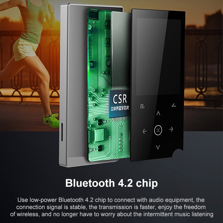 Lettore musicale MP4/MP3 Lossless 2,4" con Bluetooth