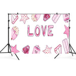 Panno di sfondo per fotografia, 2,1 x 1,5 m, per San Valentino, per feste fotografiche, oggetti di scena