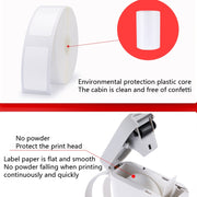2 pezzi di adesivo per prodotti da supermercato, carta per cartellini del prezzo, carta per etichette termiche autoadesive per NIIMBOT D11, White 12x22mm 260 Sheets, White 12x30mm 210 Sheets, White 12x40mm 160 Sheets, White 15x26mm 230 Sheets