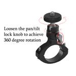 YJ-G2 Clip per tubo in metallo da bicicletta 1/4 PTZ Staffa per bicicletta Clip per bicicletta portatile universale per fotocamera, YJ-G2