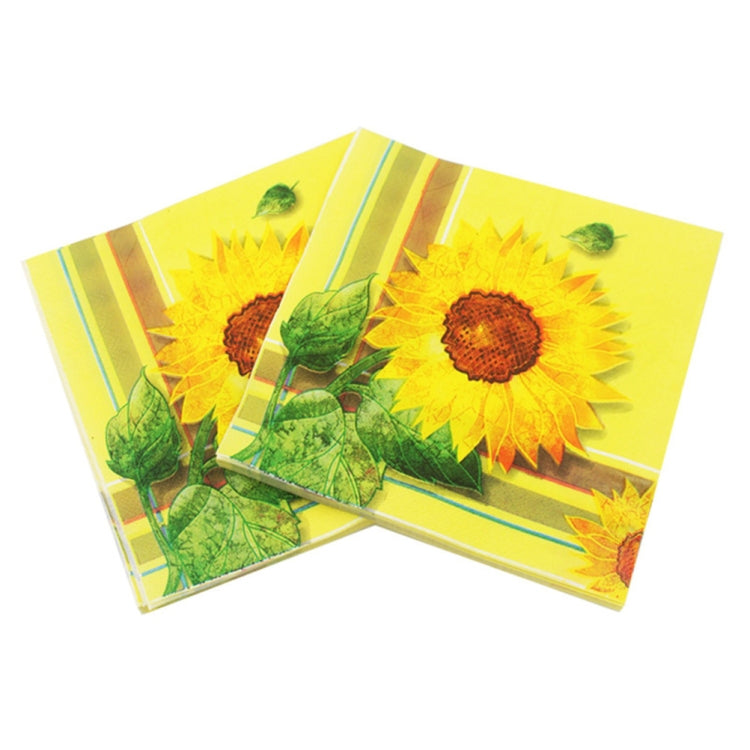 Tovaglioli per il viso decorati Yellow Sunflower 33x33 cm