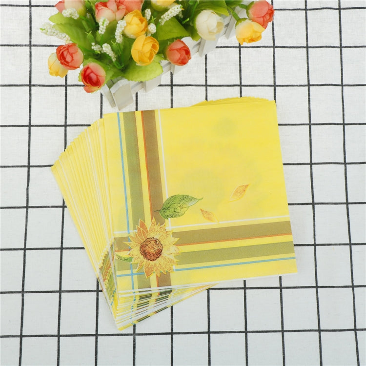 Tovaglioli per il viso decorati Yellow Sunflower 33x33 cm