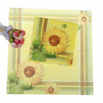 Tovaglioli per il viso decorati Yellow Sunflower 33x33 cm
