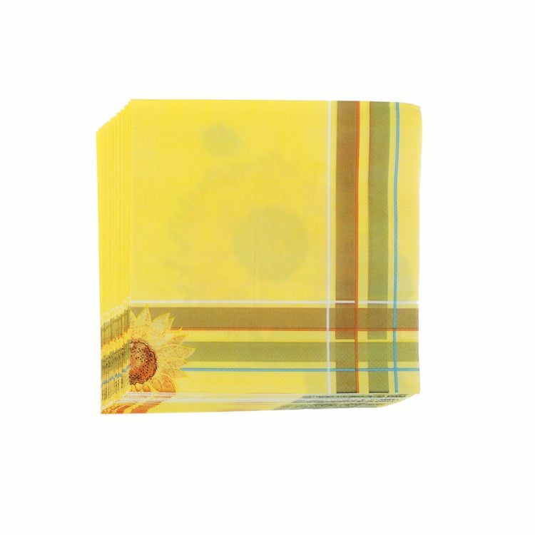 Tovaglioli per il viso decorati Yellow Sunflower 33x33 cm
