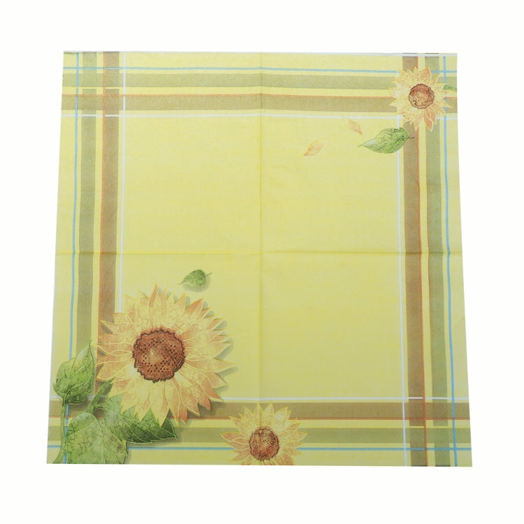 Tovaglioli per il viso decorati Yellow Sunflower 33x33 cm
