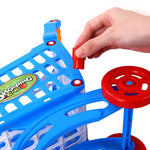 Giocattolo per bambini Spinta a mano Simulazione di plastica Mini Carrello della spesa Supermercato Passeggino per bambini divertente