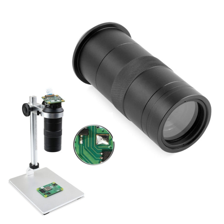 Lente microscopio industriale 100X attacco C/CS