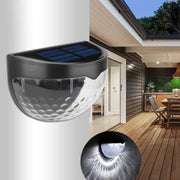 2 pezzi applique solari LED da parete per esterni IP44