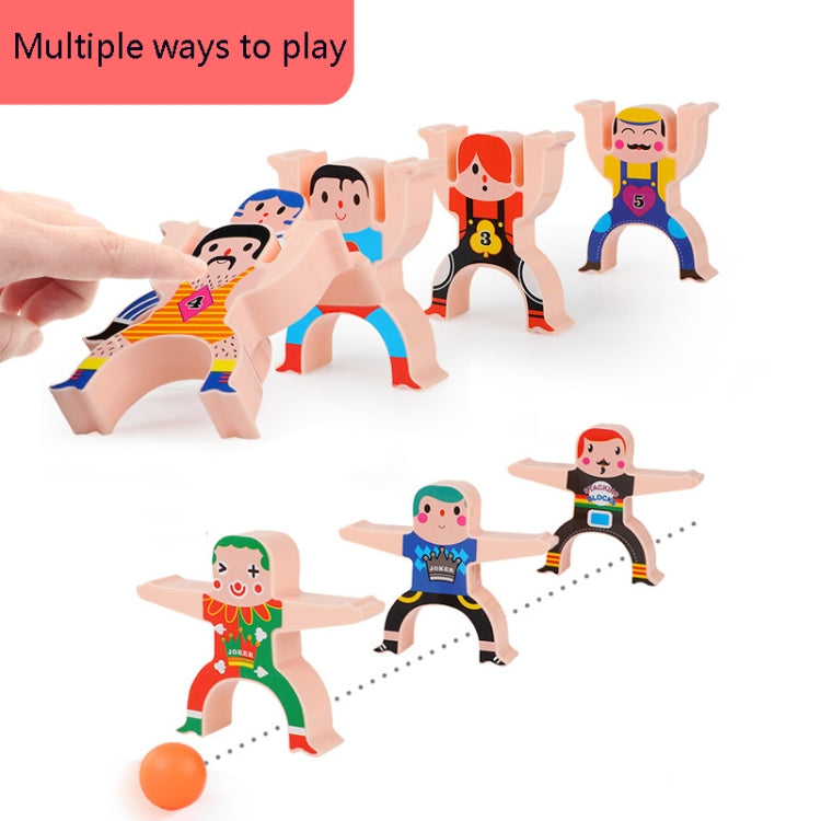 Giocattolo di decompressione per troupe acrobatiche per bambini, gioco di blocchi impilabili genitore-figlio, Hercules, (Clown