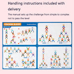 Giocattolo di decompressione per troupe acrobatiche per bambini, gioco di blocchi impilabili genitore-figlio, Hercules, (Clown