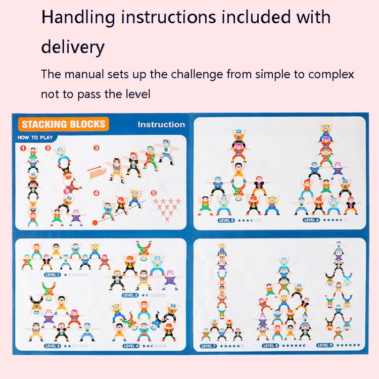 Giocattolo di decompressione per troupe acrobatiche per bambini, gioco di blocchi impilabili genitore-figlio, Hercules, (Clown