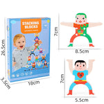 Giocattolo di decompressione per troupe acrobatiche per bambini, gioco di blocchi impilabili genitore-figlio, Hercules, (Clown