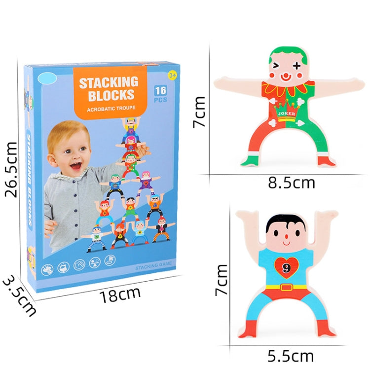 Giocattolo di decompressione per troupe acrobatiche per bambini, gioco di blocchi impilabili genitore-figlio, Hercules, (Clown