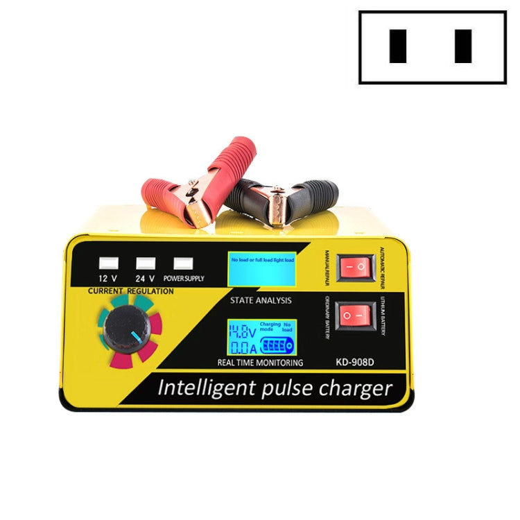KD-908D Caricabatteria per riparazione intelligente per batterie al piombo Caricabatterie per auto, EU Plug, US Plug, UK Plug, AU Plug
