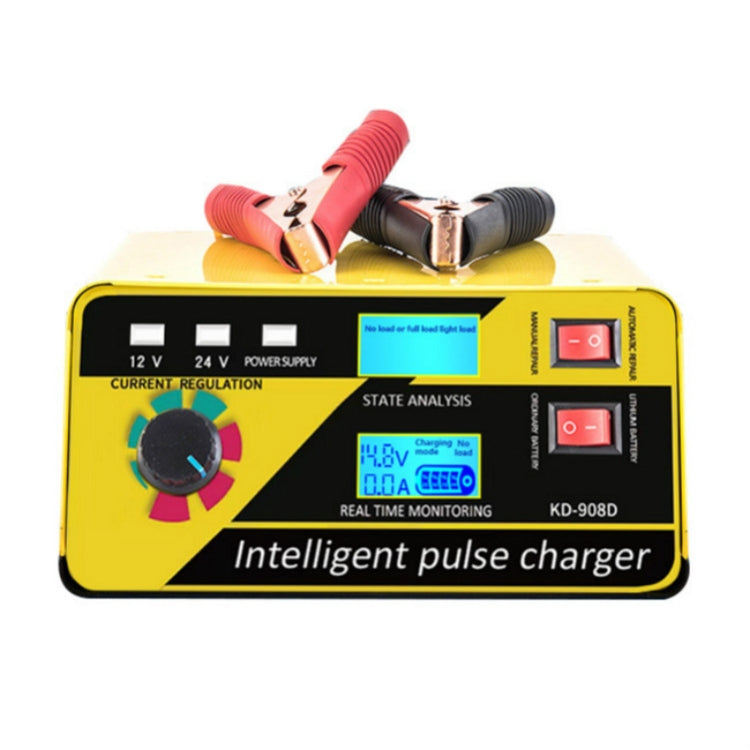 KD-908D Caricabatteria per riparazione intelligente per batterie al piombo Caricabatterie per auto, EU Plug, US Plug, UK Plug, AU Plug