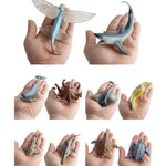 3 ornamenti per modelli di animali marini di simulazione, Serrated Ray, Rays, Sea Turtle, Mako Shark, Happy Dolphin, Small Sea Dog, Sailfish, Guitarfish, Octopus, Flying Fish, Leatherback Turtle, Eel