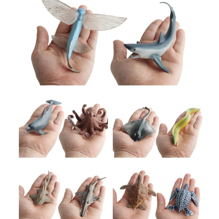 3 ornamenti per modelli di animali marini di simulazione, Serrated Ray, Rays, Sea Turtle, Mako Shark, Happy Dolphin, Small Sea Dog, Sailfish, Guitarfish, Octopus, Flying Fish, Leatherback Turtle, Eel