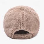 Berretto da baseball in peluche con pelliccia di coniglio ispessita autunno e inverno da donna, Adjustable