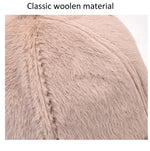 Berretto da baseball in peluche con pelliccia di coniglio ispessita autunno e inverno da donna, Adjustable