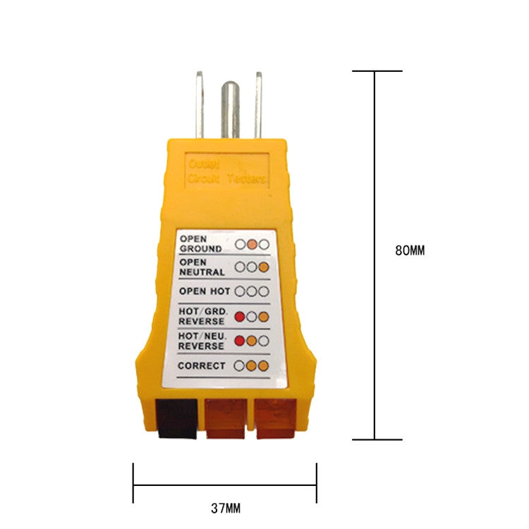 SK300 US Plug Socket Phase Tester Tester per prese di corrente a tre fili