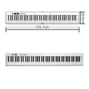Tastiera per pianoforte elettronico portatile pieghevole Wersi a 88 tasti per pianoforte per principianti, spina CN, USB White, USB Black
