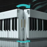 Tastiera per pianoforte elettronico portatile pieghevole Wersi a 88 tasti per pianoforte per principianti, spina CN, USB White, USB Black