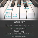 Tastiera per pianoforte elettronico portatile pieghevole Wersi a 88 tasti per pianoforte per principianti, spina CN, USB White, USB Black