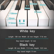 Tastiera per pianoforte elettronico portatile pieghevole Wersi a 88 tasti per pianoforte per principianti, spina CN, USB White, USB Black