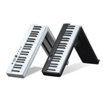 Tastiera per pianoforte elettronico portatile pieghevole Wersi a 88 tasti per pianoforte per principianti, spina CN, USB White, USB Black