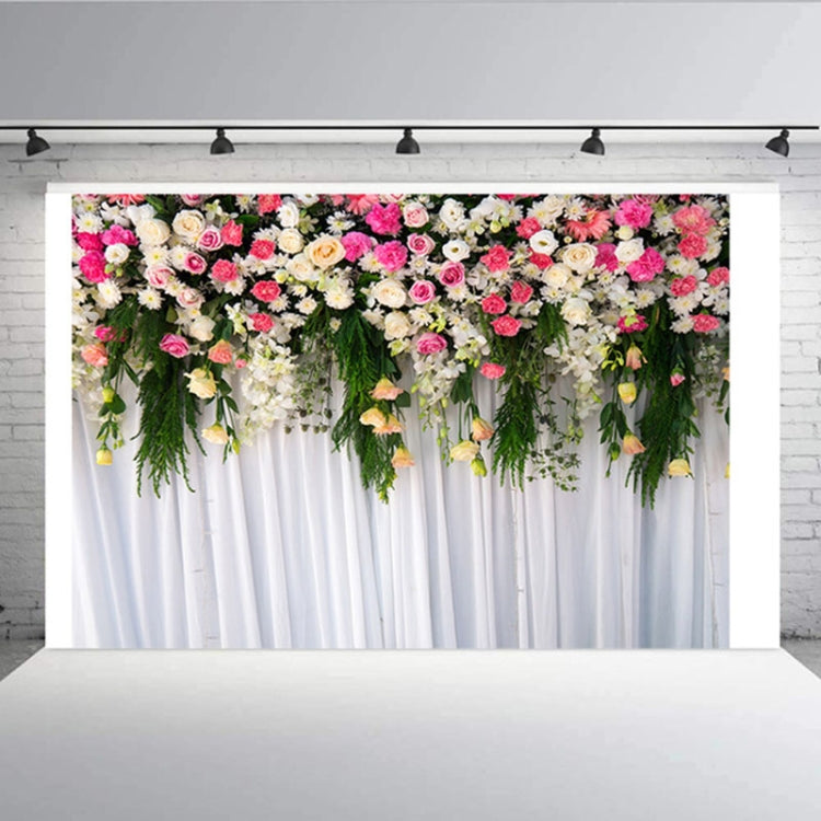 Panno di sfondo per fotografia di feste a tema di matrimonio con simulazione di pareti di fiori da 2,1 x 1,5 m