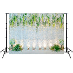 Panno di sfondo per fotografia di feste a tema di matrimonio con simulazione di pareti di fiori da 2,1 x 1,5 m