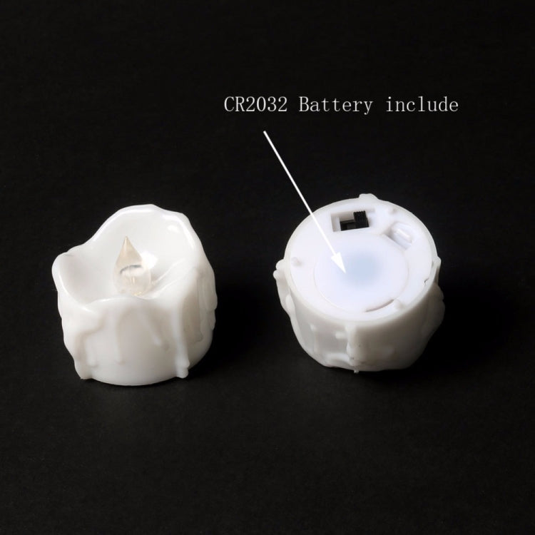 12 pz/scatola LED candela elettronica cera da tè simulazione lacrime lume di candela elettronico decorazione di nozze a lume di candela