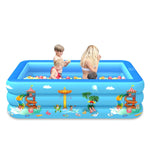 Piscina gonfiabile quadrata per bambini con modello di parco divertimenti per interni ed esterni per uso domestico, 130 x 85 x 50cm, 150 x 110 x 50cm, 180 x 130 x 55cm, 210 x 135 x 55cm