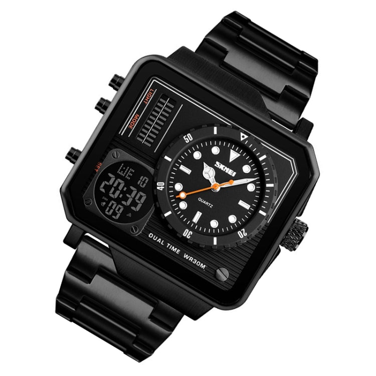 SKMEI 1392 Orologio sportivo da esterno multifunzione Orologio elettronico impermeabile con doppio display da lavoro
