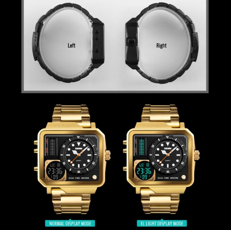 SKMEI 1392 Orologio sportivo da esterno multifunzione Orologio elettronico impermeabile con doppio display da lavoro