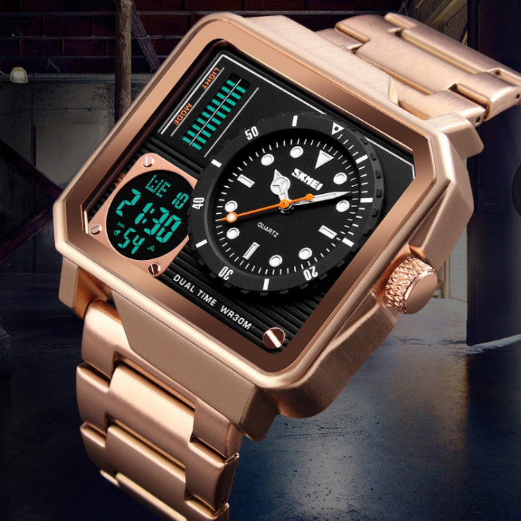 SKMEI 1392 Orologio sportivo da esterno multifunzione Orologio elettronico impermeabile con doppio display da lavoro