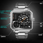 SKMEI 1392 Orologio sportivo da esterno multifunzione Orologio elettronico impermeabile con doppio display da lavoro