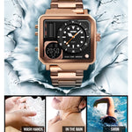 SKMEI 1392 Orologio sportivo da esterno multifunzione Orologio elettronico impermeabile con doppio display da lavoro