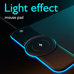 Tappetino per mouse con ricarica wireless RGB01 da 10 W Tappetino per mouse luminoso RGB, dimensioni: 810 x 310 x 4 mm