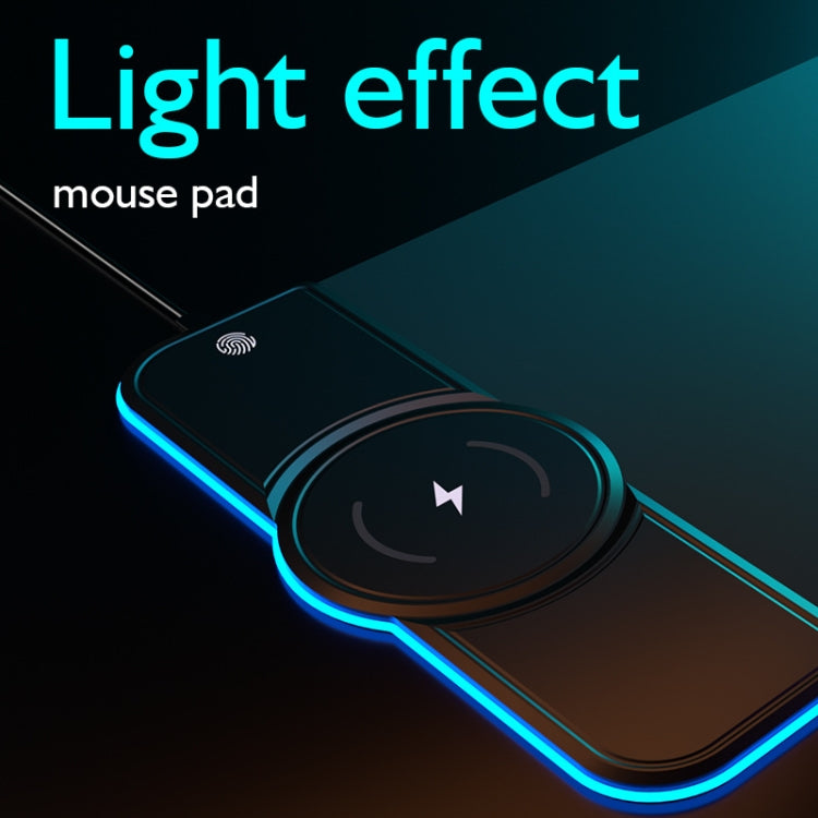 Tappetino per mouse con ricarica wireless RGB01 da 10 W Tappetino per mouse luminoso RGB, dimensioni: 810 x 310 x 4 mm