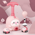 Giocattolo educativo per scooter con palloncino per auto alimentato ad aria compressa per bambini, Pink Piggy (1 Car 6 Balloons), Pink Piggy (2 Cars 6 Balloons), Pink Piggy(1 Car 6 Balloons+Flying), Pink Piggy(2 Cars 6 Balloons+Flying)                 ...