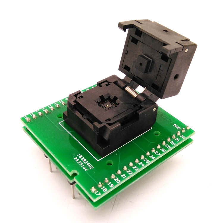 Scheda programmazione QFN32-0.5 doppio strato 8x8 cm