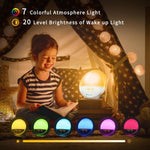 Sveglia elettronica ad attivazione vocale Alexa Sveglia all'alba Luce notturna Supporto Controllo APP intelligente,, EU Plug, US Plug, UK Plug