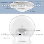 Sveglia elettronica ad attivazione vocale Alexa Sveglia all'alba Luce notturna Supporto Controllo APP intelligente,, EU Plug, US Plug, UK Plug