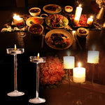 Candeliere in vetro Candeliere alto di lusso Decorazione per cena romantica, 11.5cm, 16cm, 18.5cm
