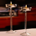 Candeliere in vetro Candeliere alto di lusso Decorazione per cena romantica, 11.5cm, 16cm, 18.5cm