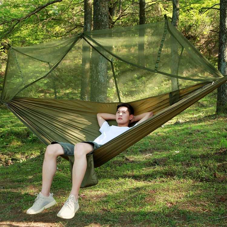 Zanzariera da esterno per 1-2 persone, paracadute, amaca, campeggio, letto sospeso, altalena, sedia doppia portatile, 260 x 140 cm, 260x140cm Blue Grey, 260x140cm Pink, 260x140cm Pink Blue, 260x140cm Green, 260x140cm Yelliw Green, 260x140cm Dark Blue  ...